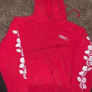 medium red obey hoodie